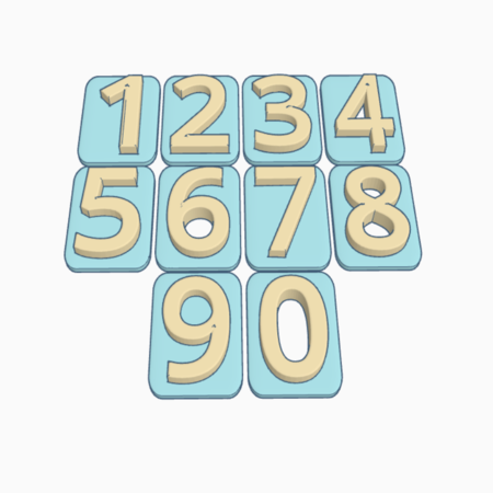 Templates with numbers