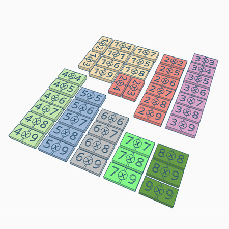 Mathematical dominoes multiplication
