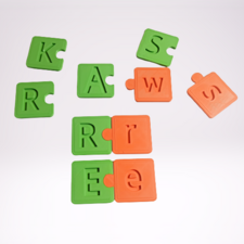 Puzzle uppercase and lowercase letters